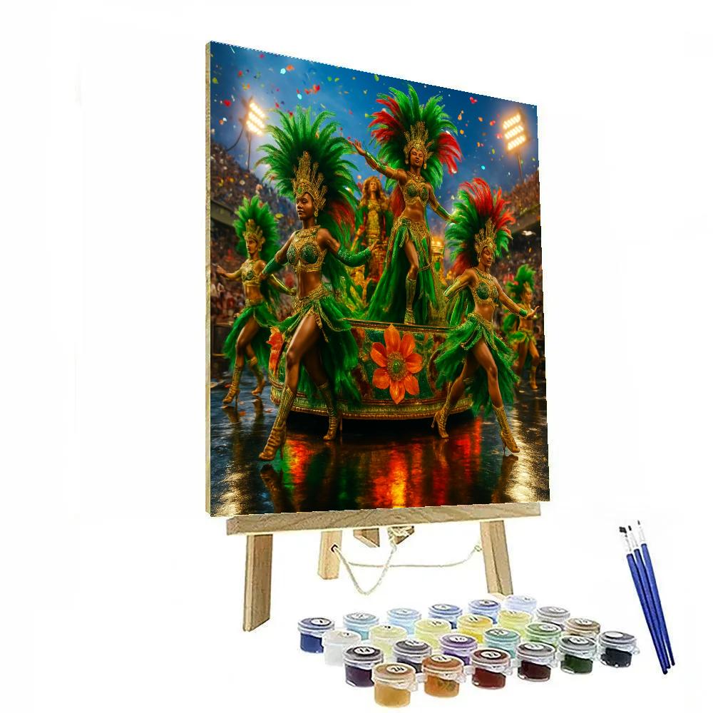 Vibrant Rio Carnival Samba Parade paint by numbers