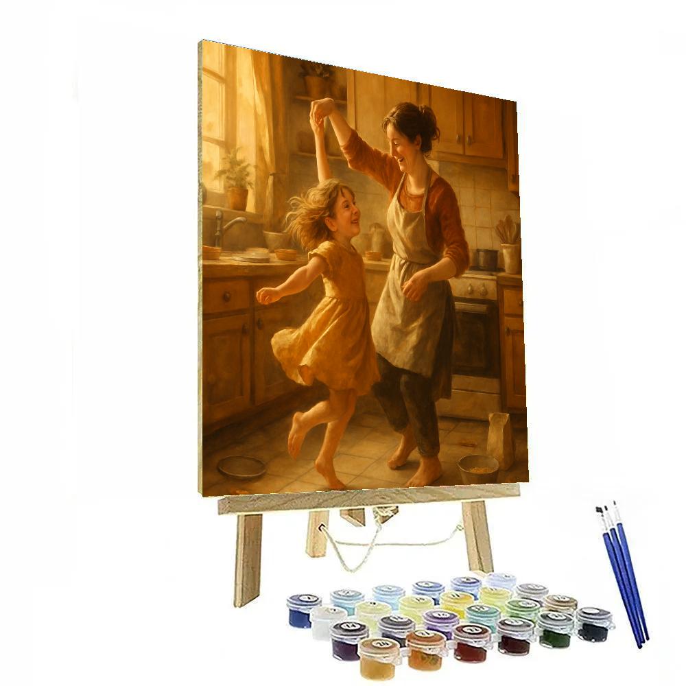 Evening Dance In The Kitchen paint by color