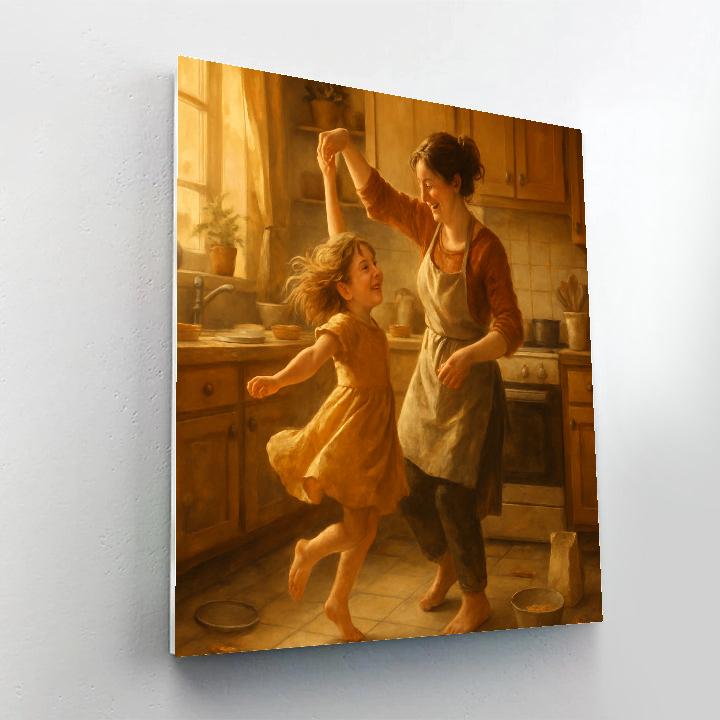 Evening Dance In The Kitchen paint by color