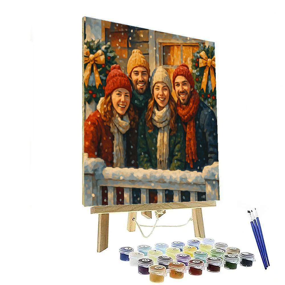 Wreath-Wrapped Welcome painting number kit