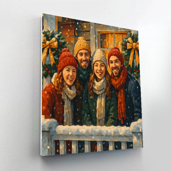 Wreath-Wrapped Welcome painting number kit