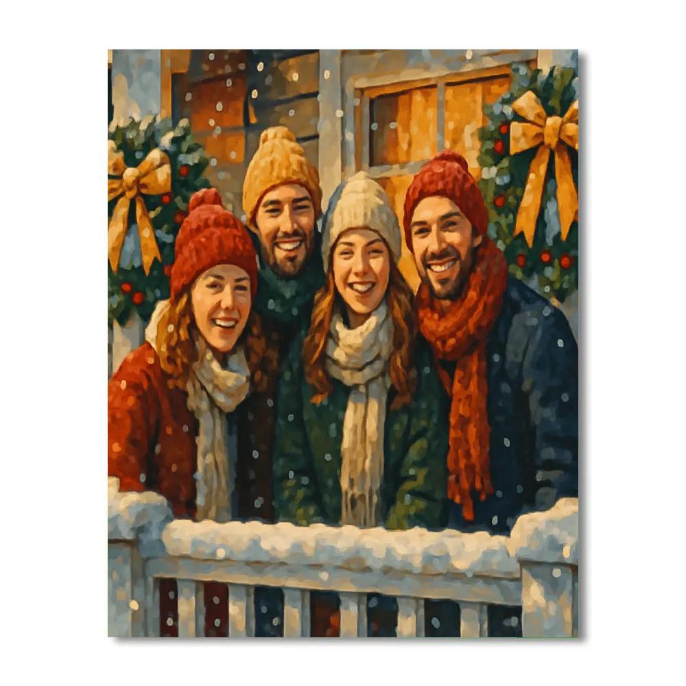 Wreath-Wrapped Welcome painting number kit