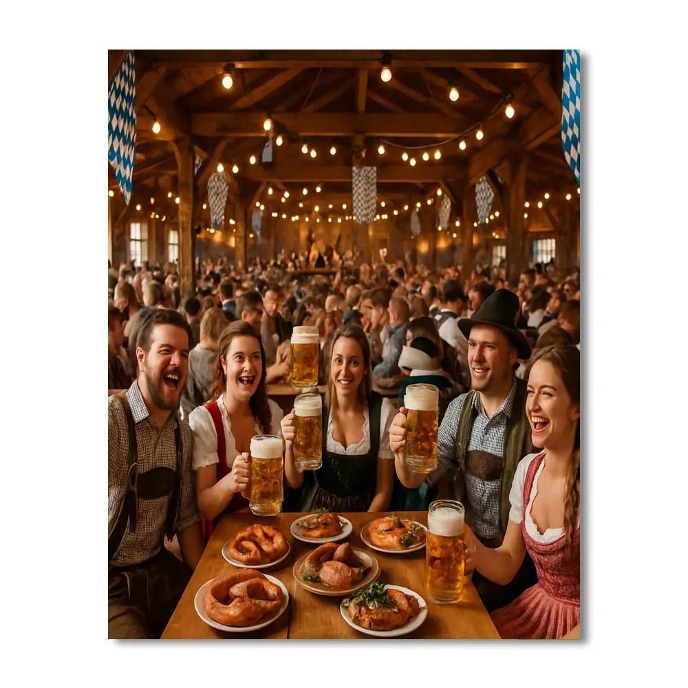 Oktoberfest Merriment In Munich Beer Tent Number painting