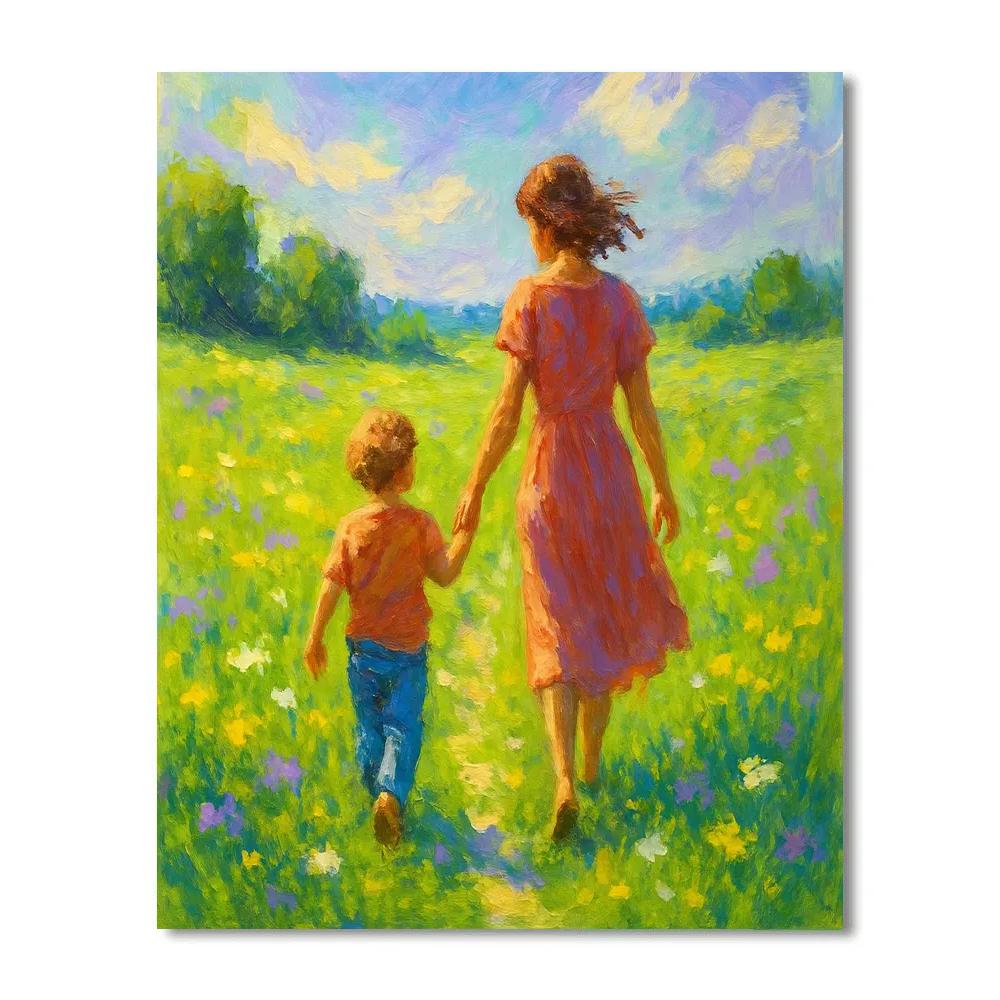 Spring Meadow Walk Together Numbered painting kits