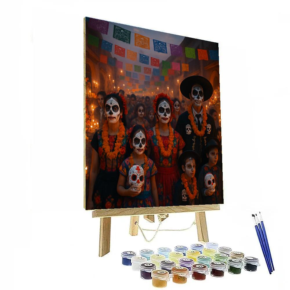 Day Of The Dead Festive Street Procession paint by numbers