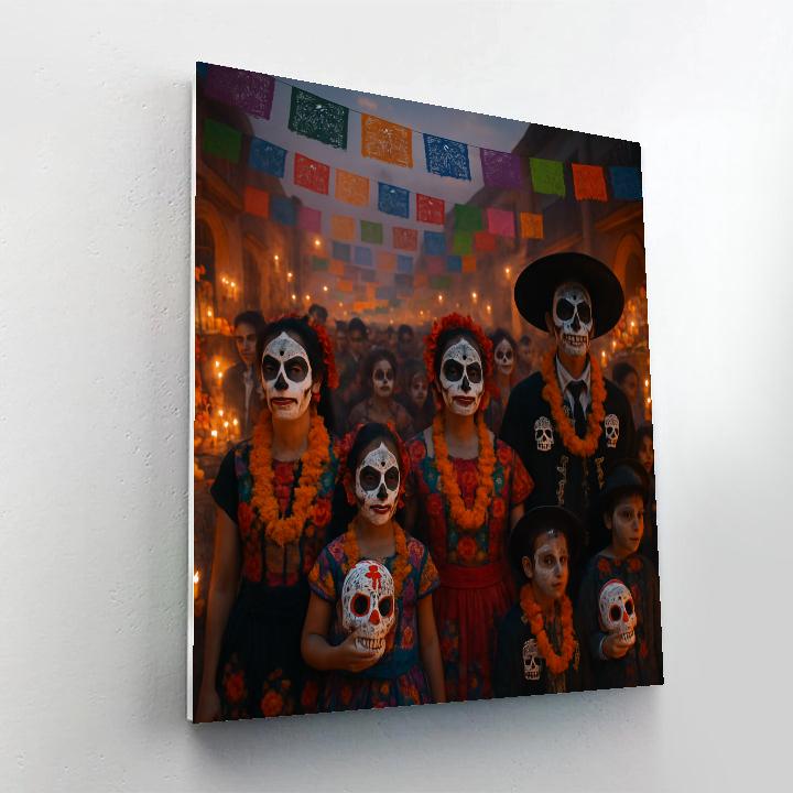 Day Of The Dead Festive Street Procession paint by numbers
