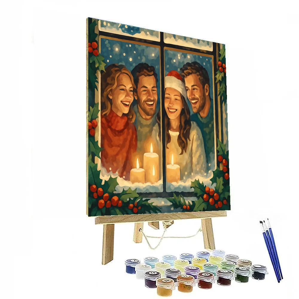 Winter Window Harmony Paint by numbers art