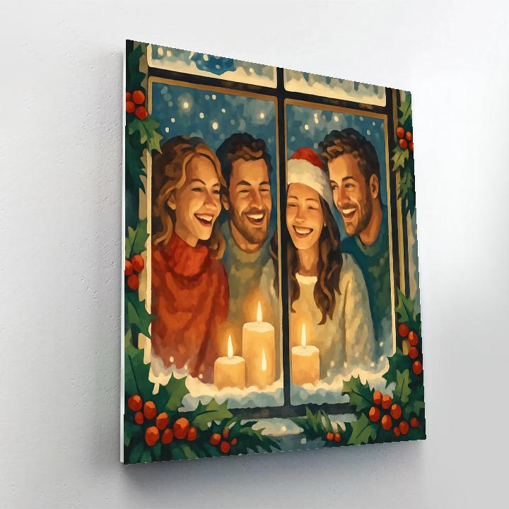 Winter Window Harmony Paint by numbers art