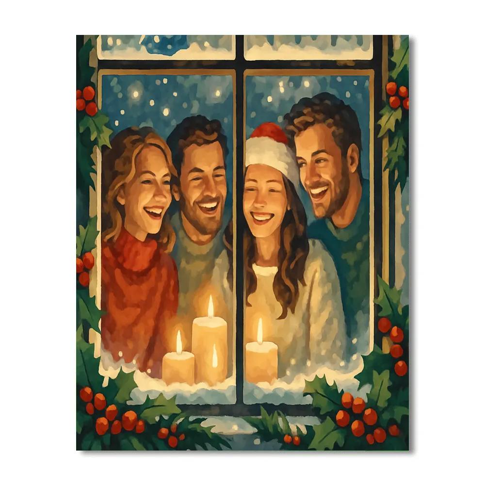 Winter Window Harmony Paint by numbers art