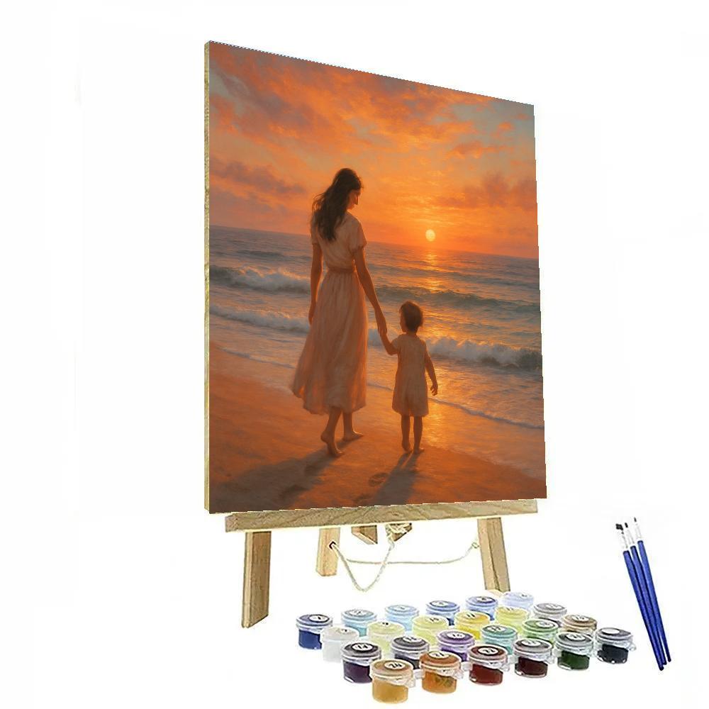 Evening Stroll By The Seaside Number painting