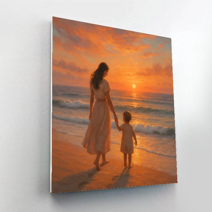 Evening Stroll By The Seaside Number painting