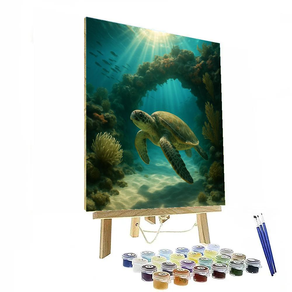 Sea Turtle Reef Passage DIY paint by numbers