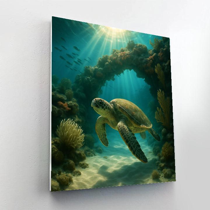 Sea Turtle Reef Passage DIY paint by numbers
