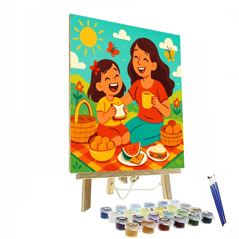 Picnic Joy In The Sunny Field painting number kit