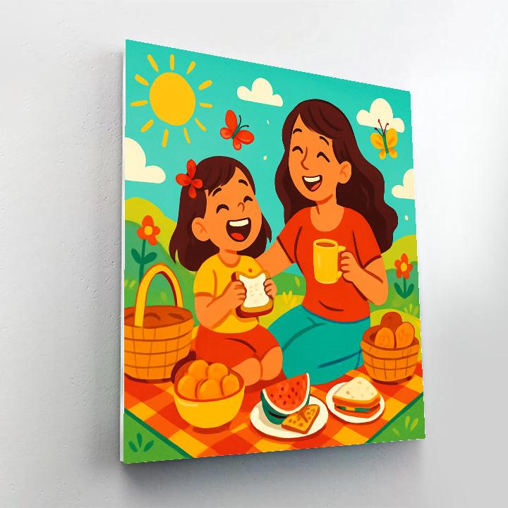 Picnic Joy In The Sunny Field painting number kit