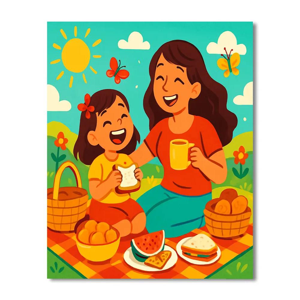 Picnic Joy In The Sunny Field painting number kit