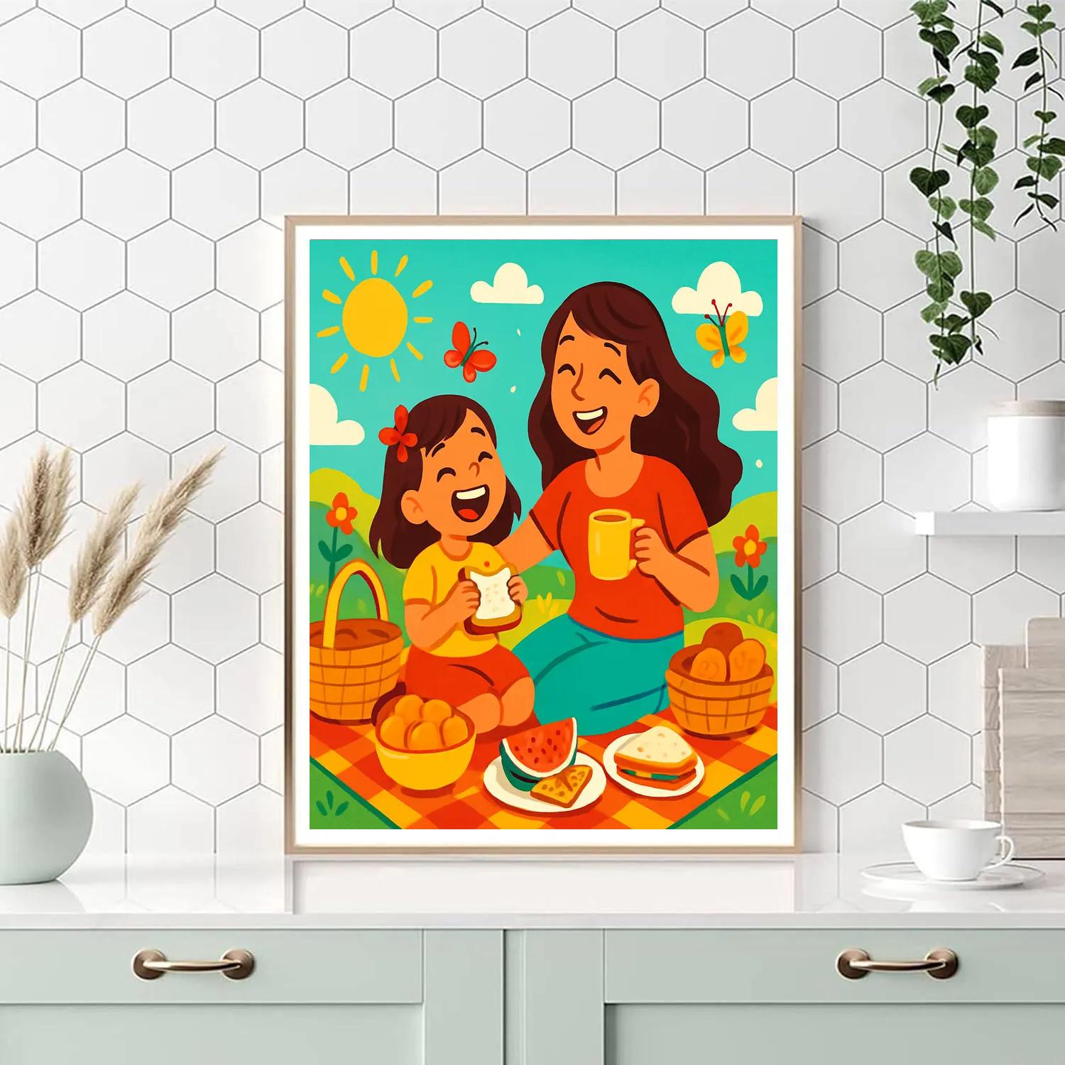 Picnic Joy In The Sunny Field painting number kit