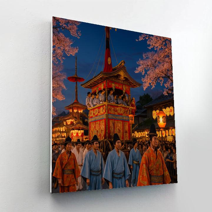 Gion Matsuri In Kyoto paint by number