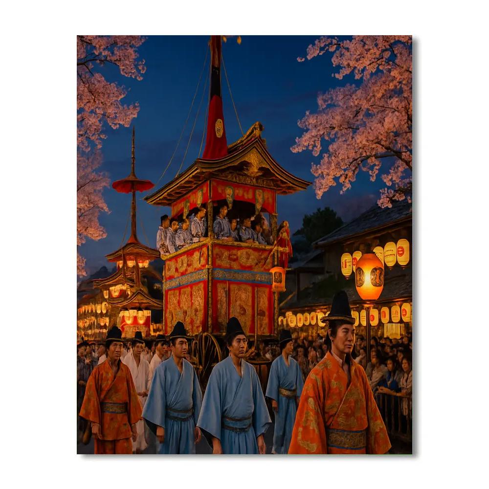 Gion Matsuri In Kyoto paint by number