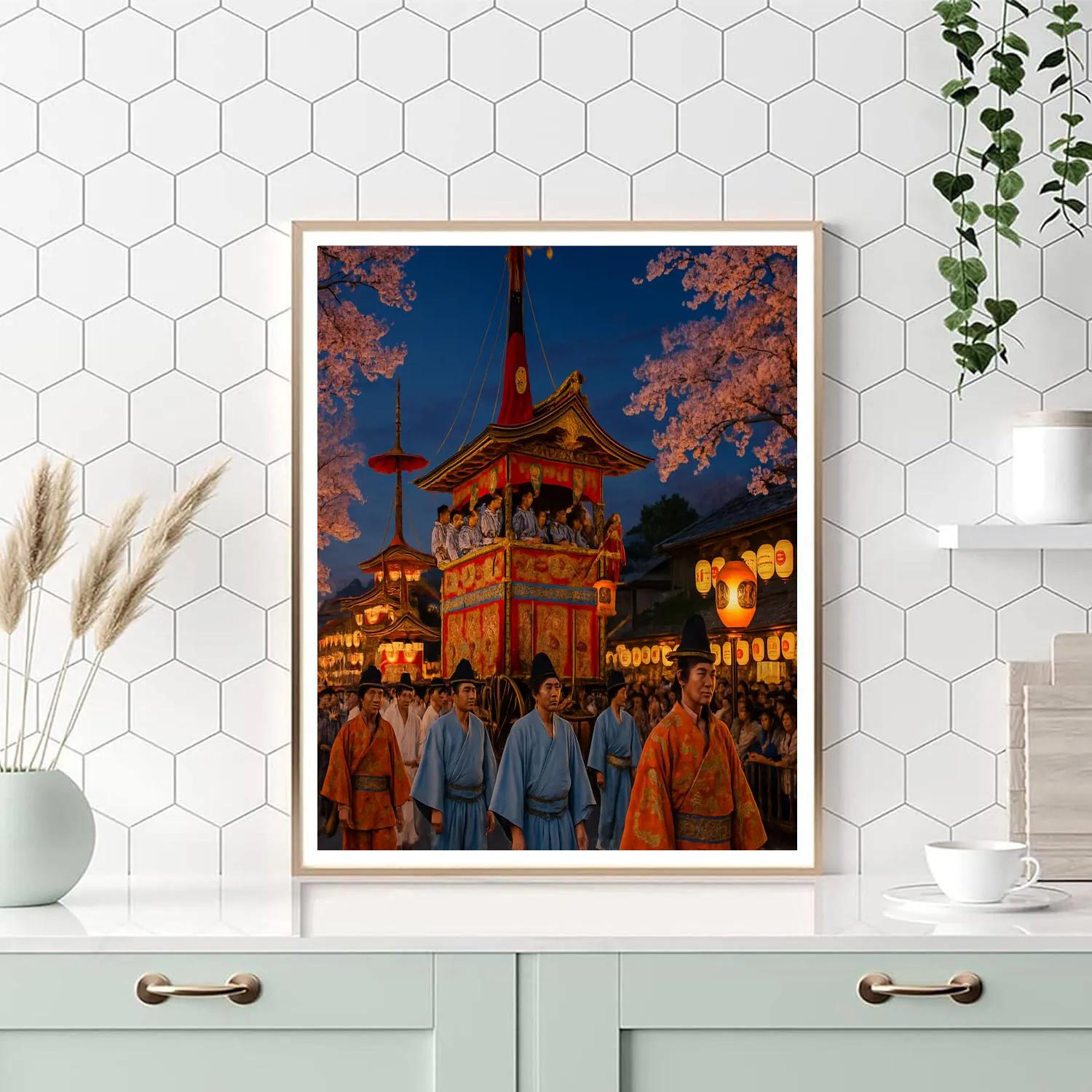 Gion Matsuri In Kyoto paint by number