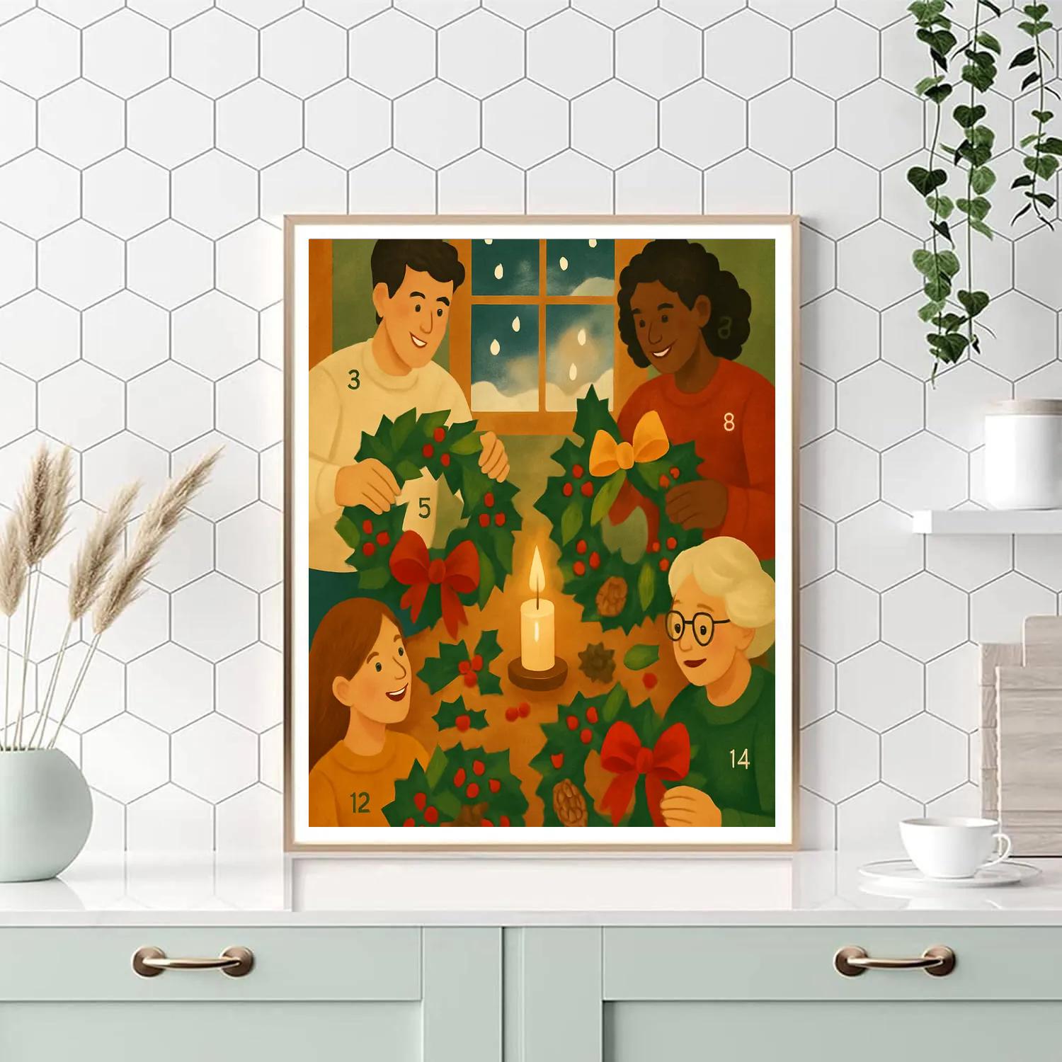 Wreath Workshop Wonder paint by color