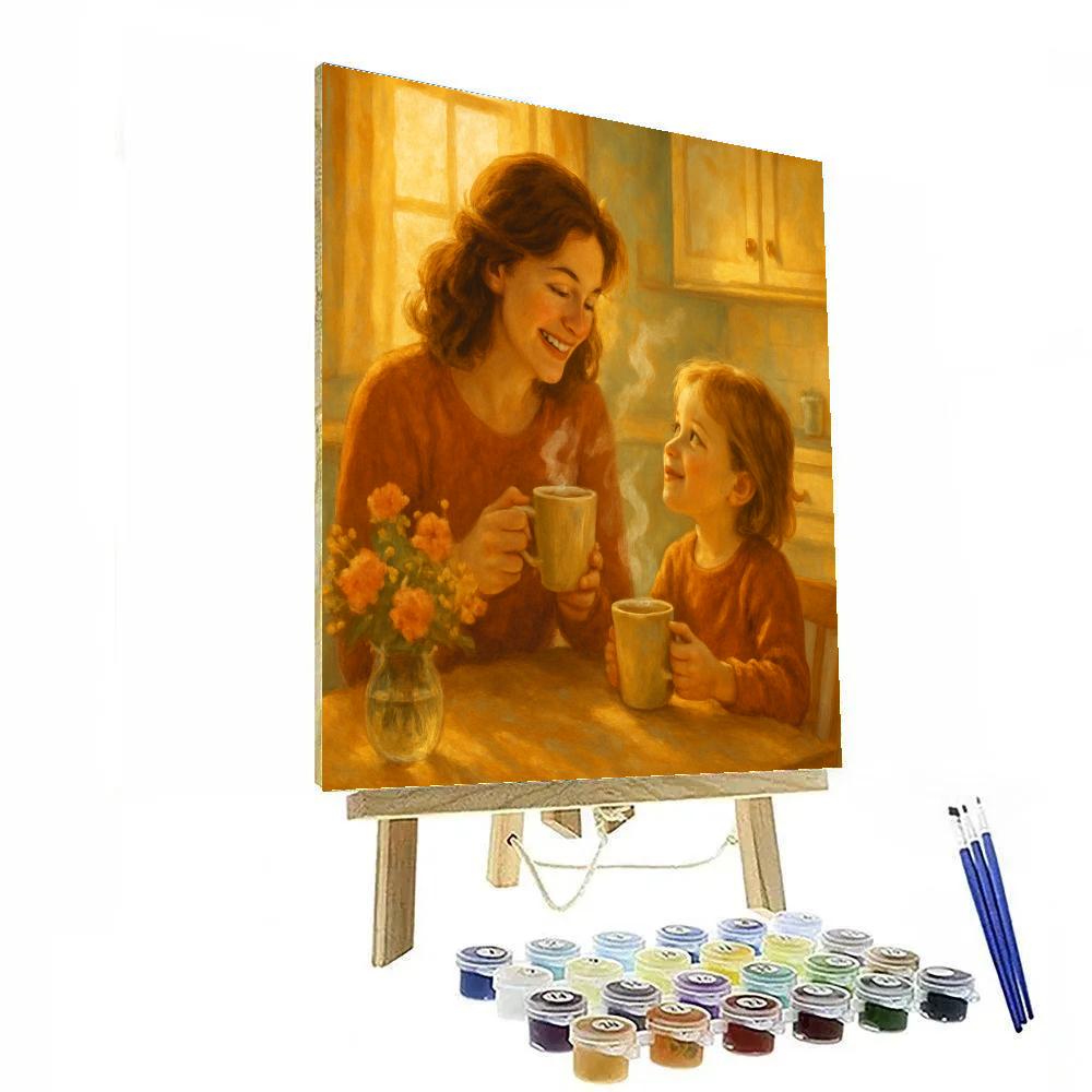 Cup Of Love With Mom paint by color