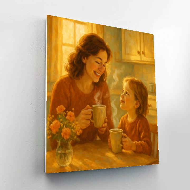 Cup Of Love With Mom paint by color