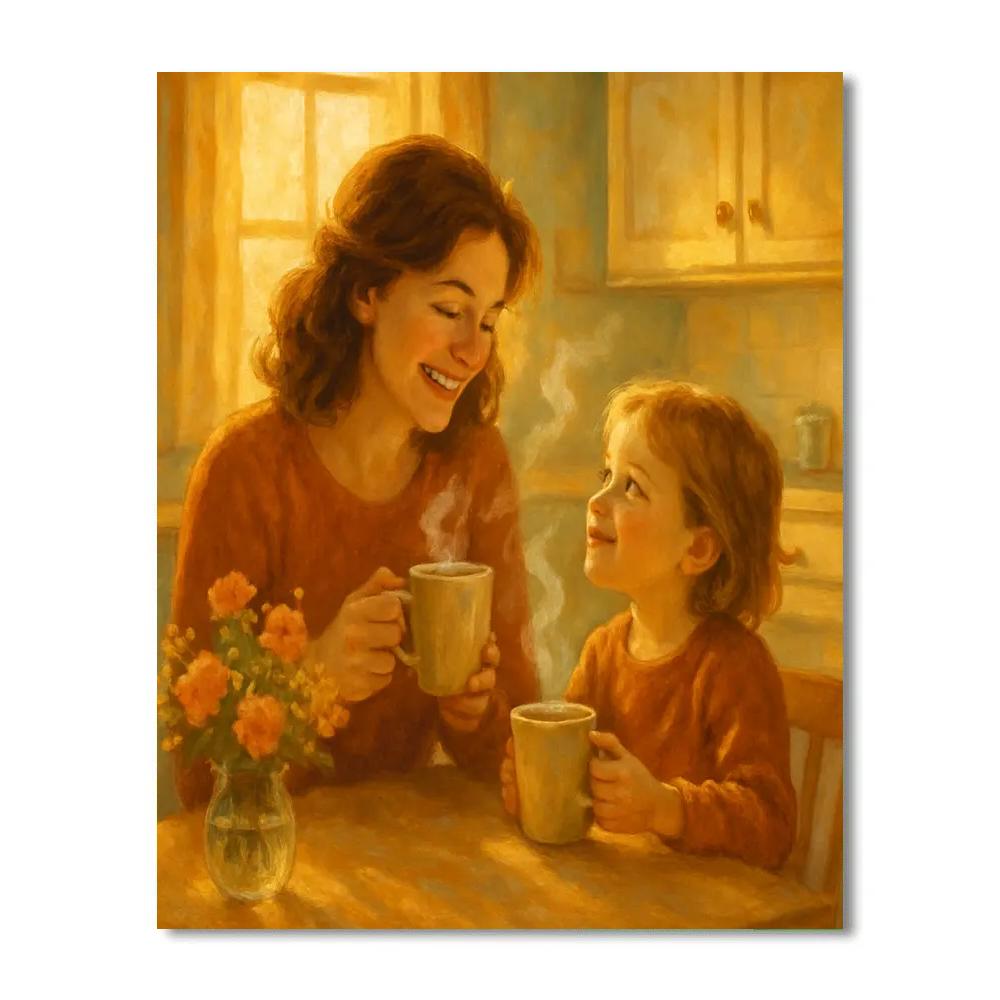 Cup Of Love With Mom paint by color