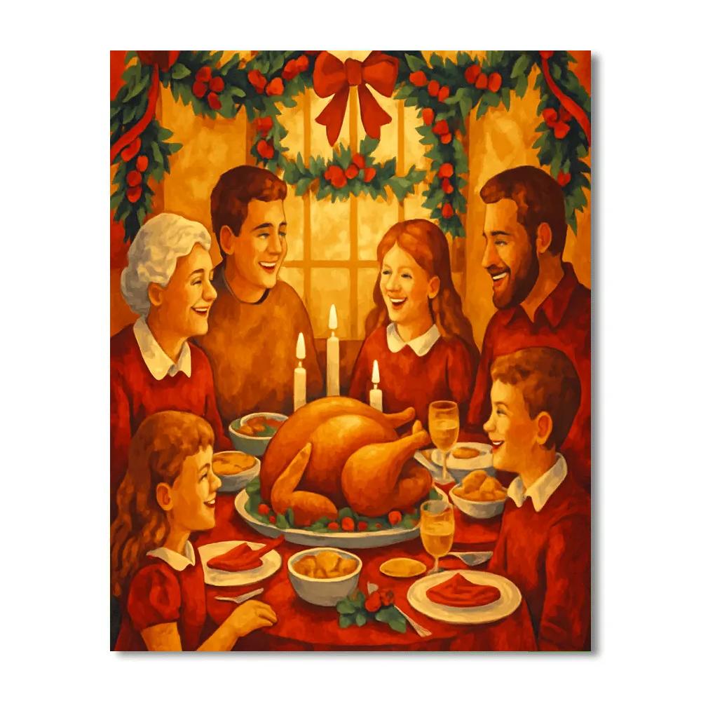 Holiday Harvest Feast DIY paint by numbers