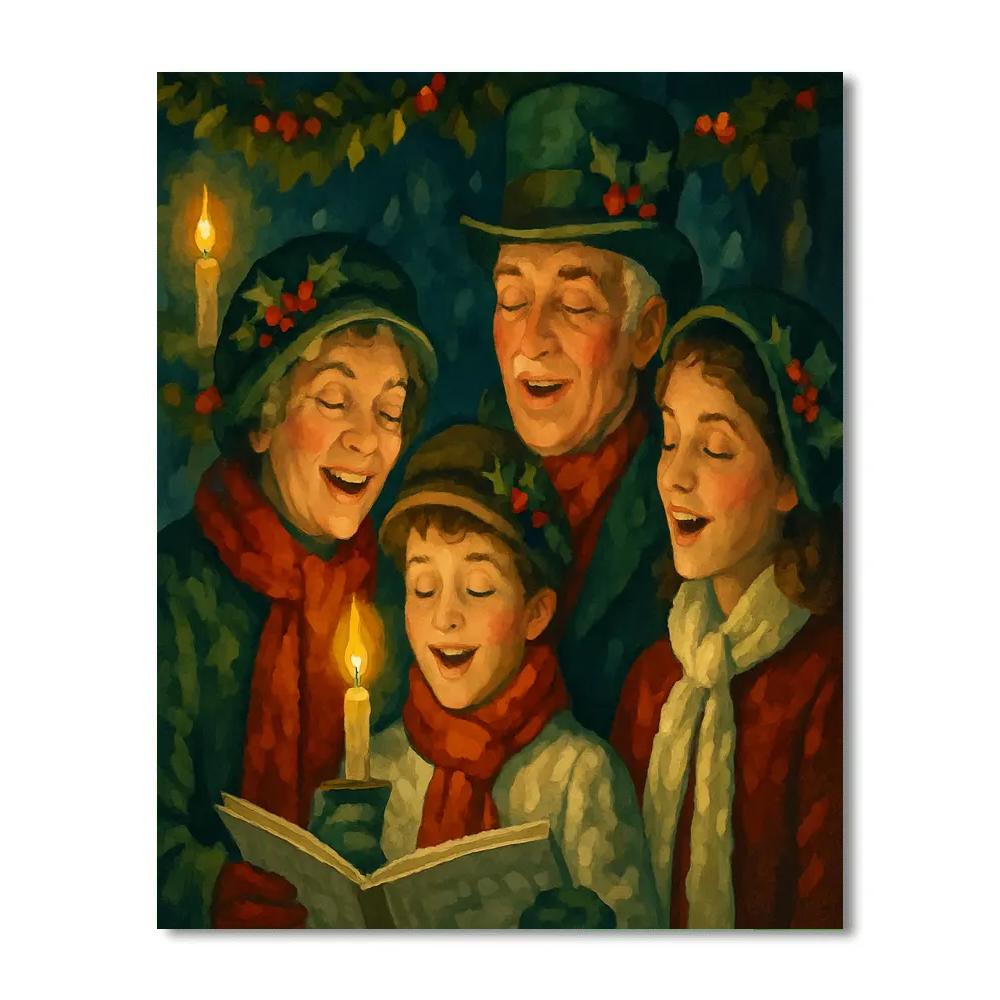 Joyful Carol By Candlelight Numbered painting kits