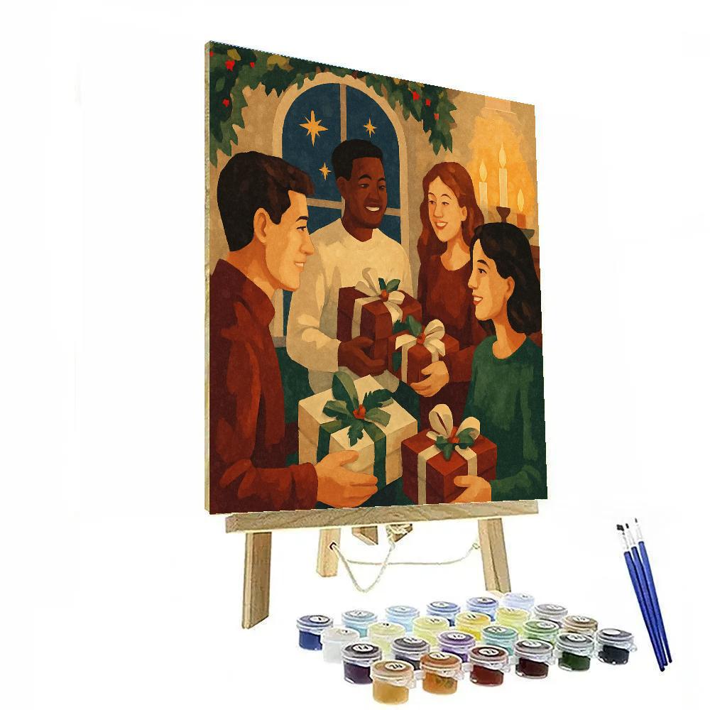 Ribboned Reflections painting number kit
