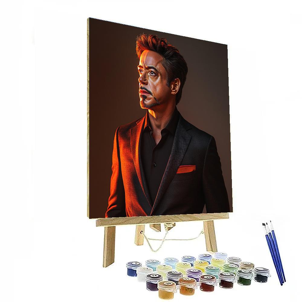 Robert Downey Jr: Forging The Iron Mind Of Innovation paint by color
