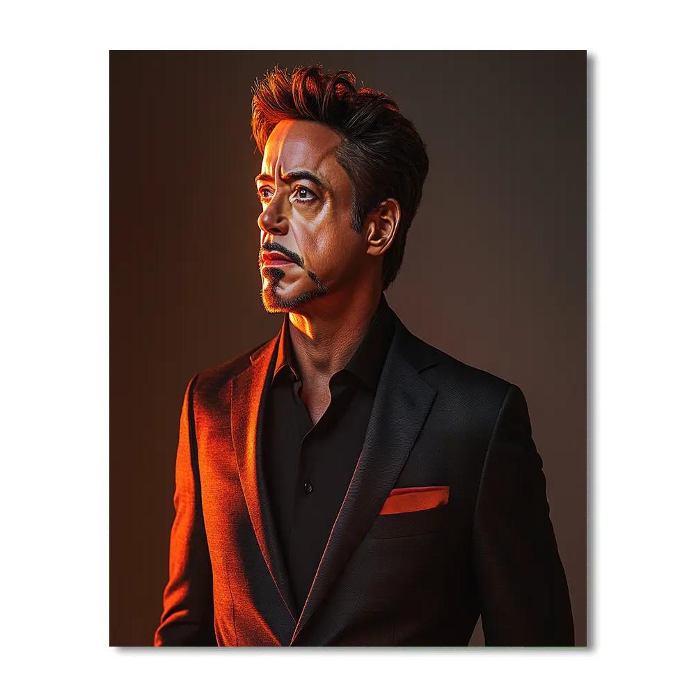 Robert Downey Jr: Forging The Iron Mind Of Innovation paint by color