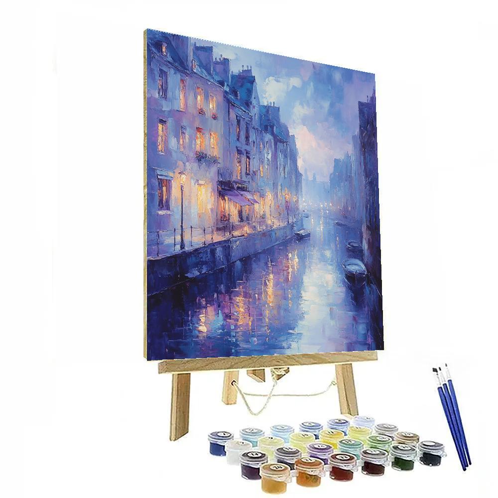 Claude Monet Inspired City Reflections paint by numbers