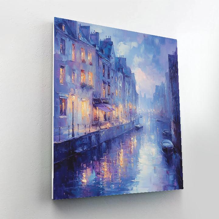 Claude Monet Inspired City Reflections paint by numbers