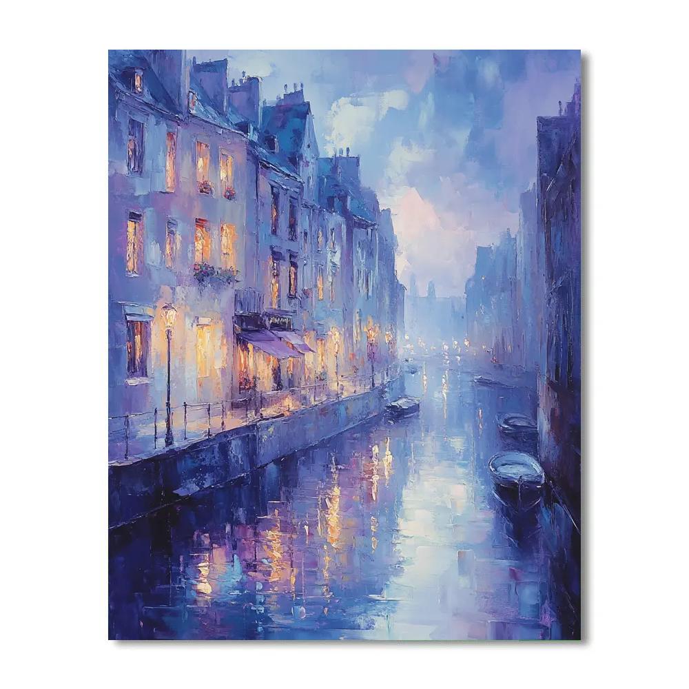 Claude Monet Inspired City Reflections paint by numbers