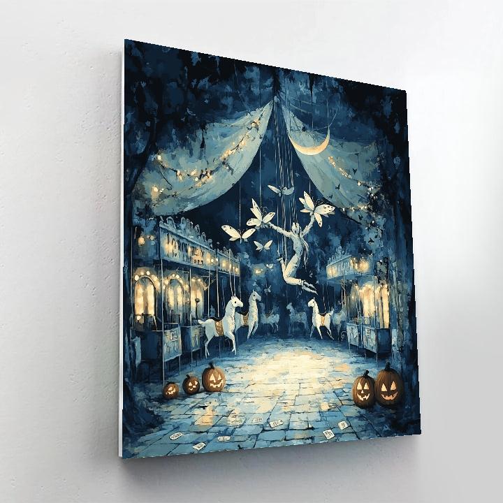 Midnight Carnival Of Paper Moths Paint by numbers art