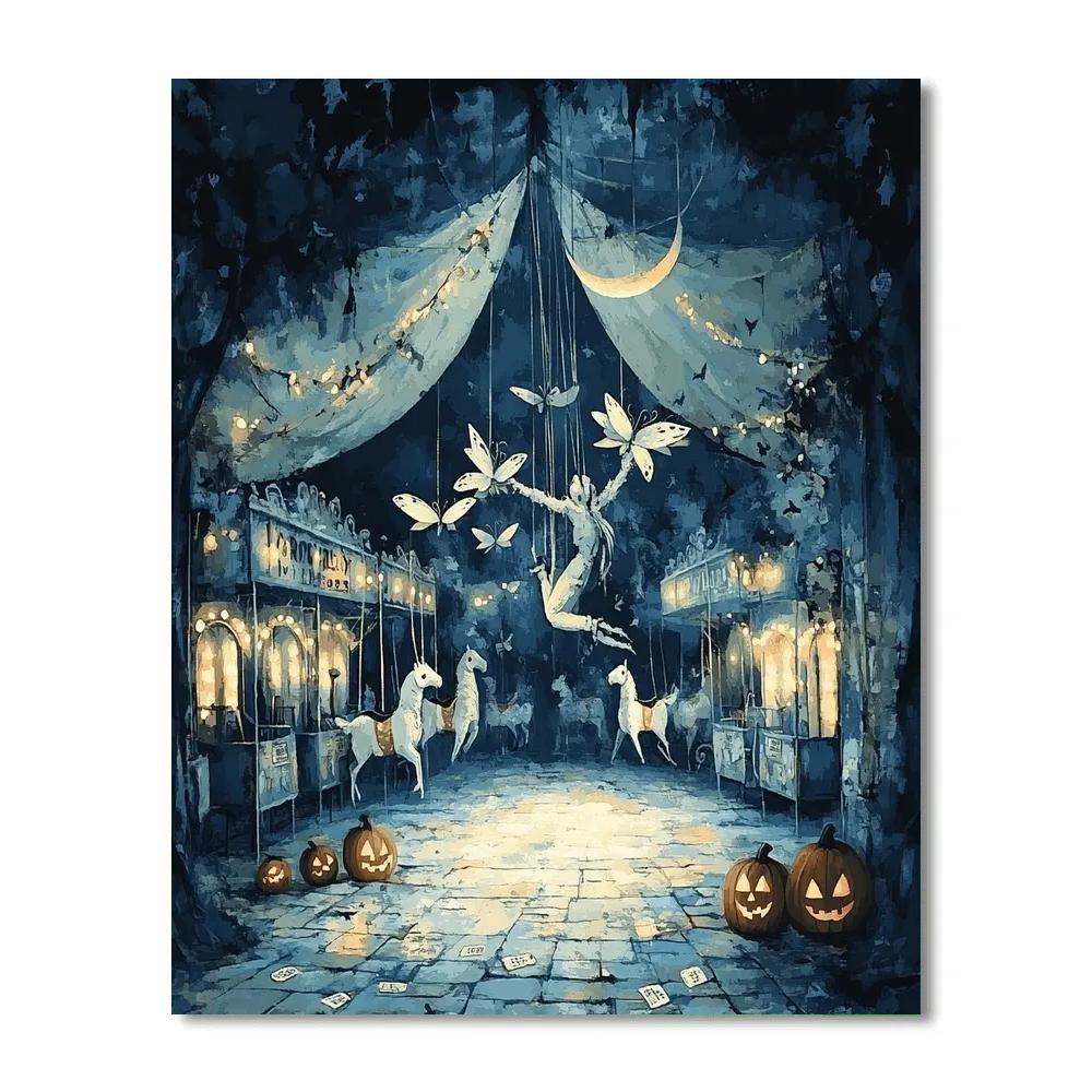 Midnight Carnival Of Paper Moths Paint by numbers art
