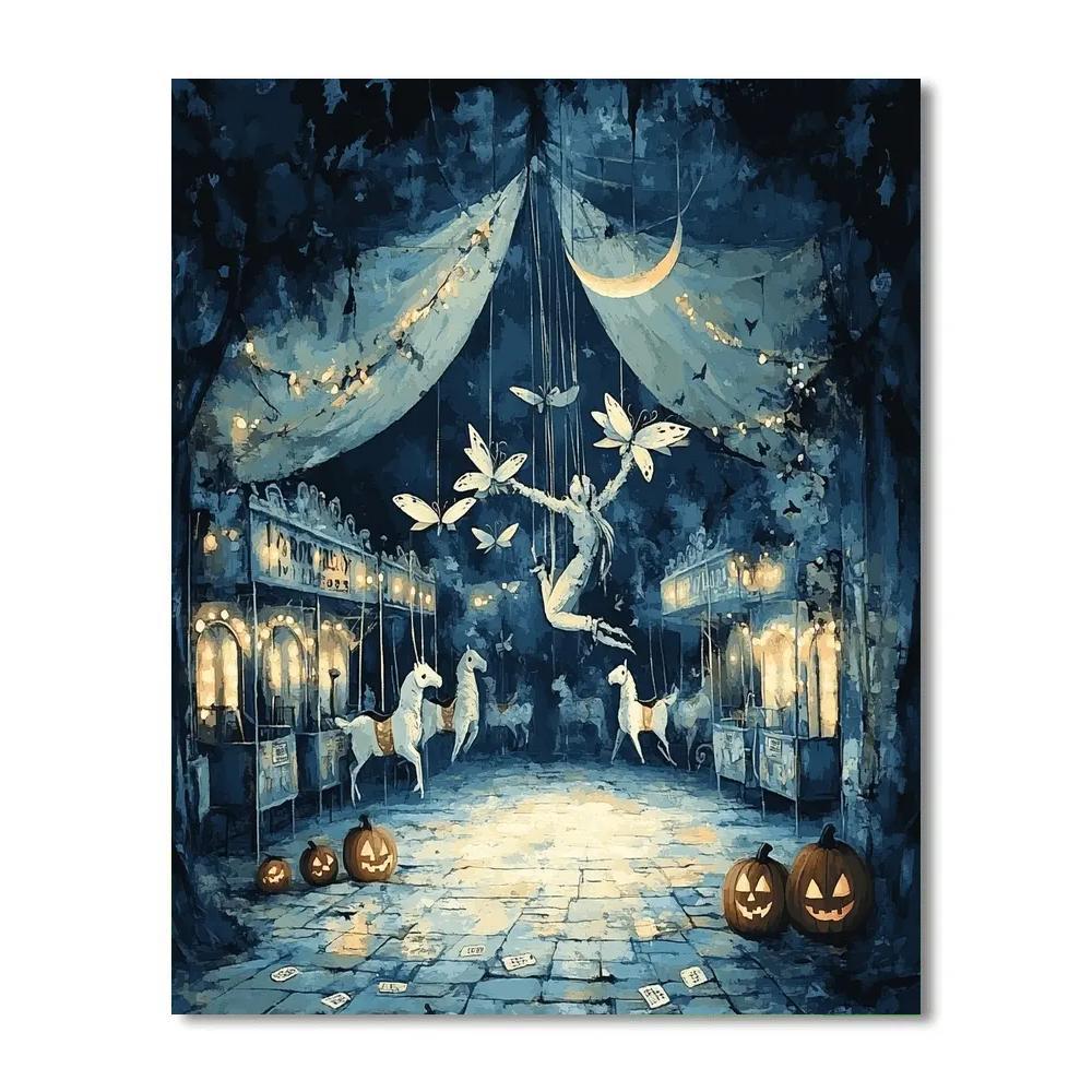 Midnight Carnival Of Paper Moths Paint by numbers art