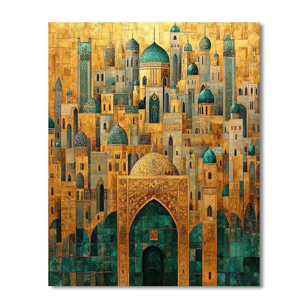 Gustave Klimt Inspired City Of Jewels paint by number