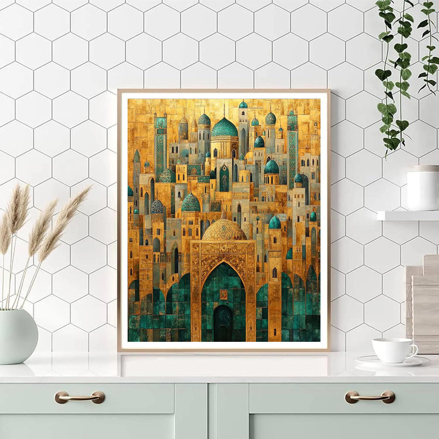 Gustave Klimt Inspired City Of Jewels paint by number