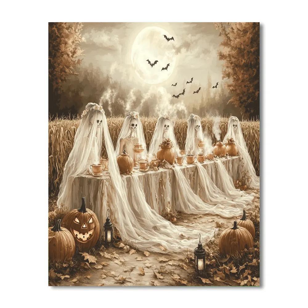 Harvest Moon Tea With Bone Brides Painting by numbers kit