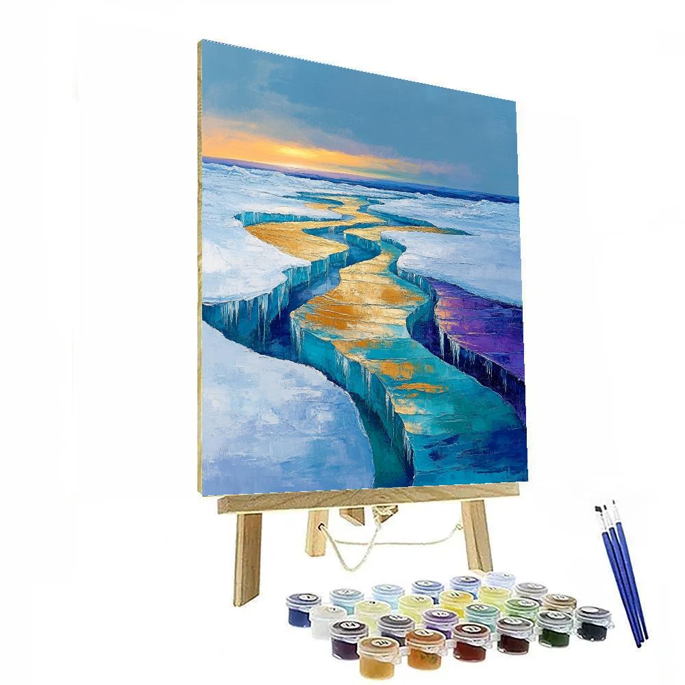 A.Y. Jackson Inspired Northern Ice Cathedral paint by number