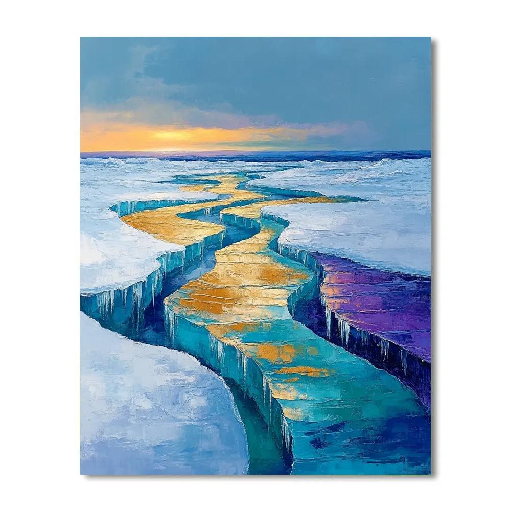 A.Y. Jackson Inspired Northern Ice Cathedral paint by number