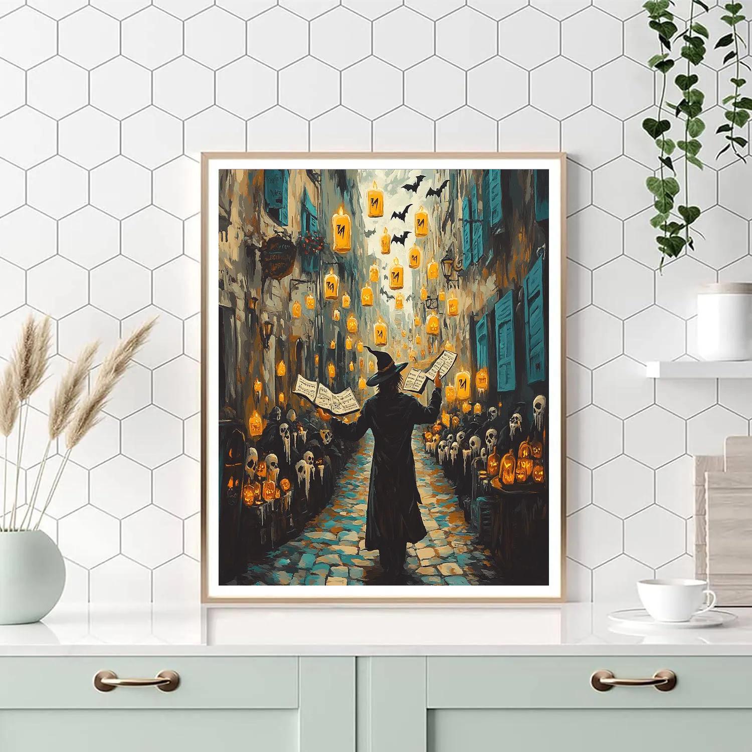 Sorcerer Street Music Of Candled Alley Numbered painting kits