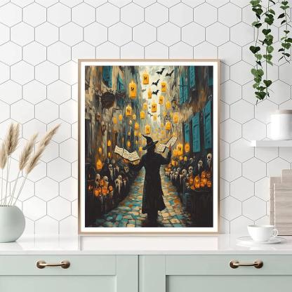 Sorcerer Street Music Of Candled Alley Numbered painting kits