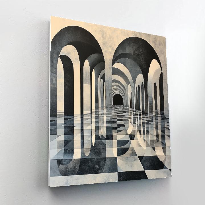 M.C. Escher Inspired Fractal City Of Mirrors Paint by numbers art