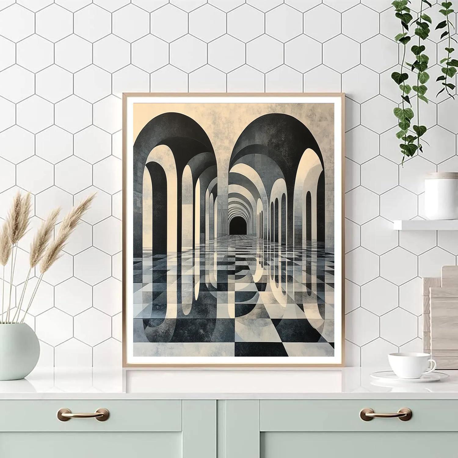 M.C. Escher Inspired Fractal City Of Mirrors Paint by numbers art