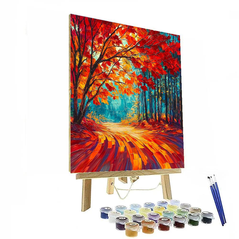 AY Jackson Inspired Crimson Maple Canopy painting number kit