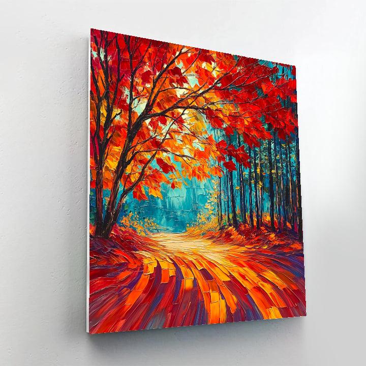 AY Jackson Inspired Crimson Maple Canopy painting number kit